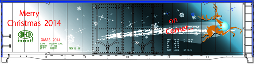 Con-Cor - Box, Long - Christmas Reindeer, 2014 On Comet - Con-Cor 0001-00014N